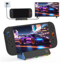 国境を越えた人気商品 Switch 2 HDMIビデオ変換ポータブル充電ドック、スクリーン投影拡張ドック、カラフルなライト付き