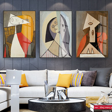 抽象装饰画现代简约挂画客厅沙发背景墙三联画文艺复兴欧式名画