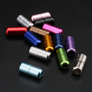 Aluminum Color Frosted Shoe Buckle Metal Capsule Tie-free Shoelace Accessories Shoelace Buckle Tie-free Capsule Buckle Lazy Shoelace