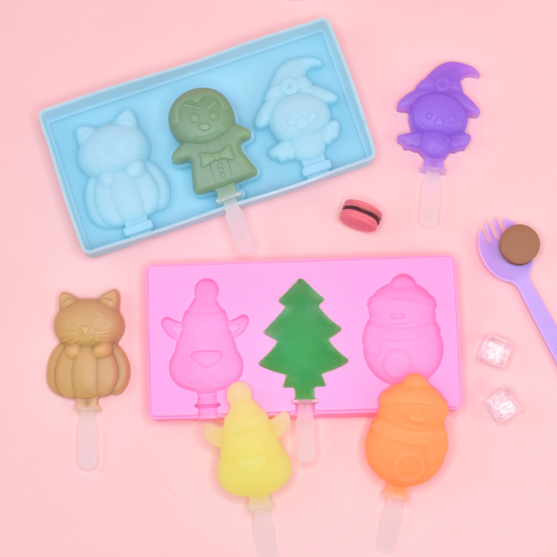 Transfronterizo molde de helado de dibujos animados molde de helado molde de paleta de queso molde de silicona jalea niños DIY