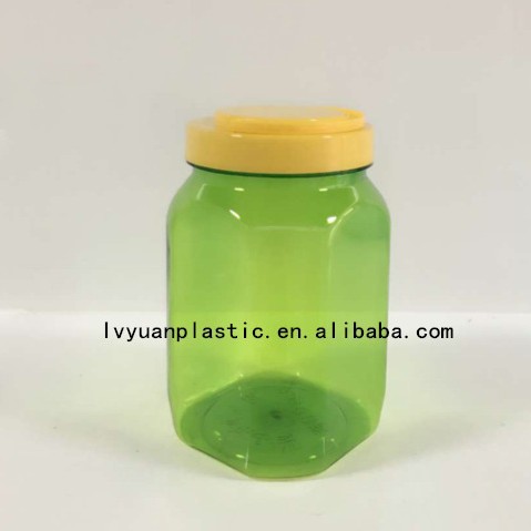 供应批发塑料糖果罐  pet透明食品包装瓶  1.1L糖果包装容器