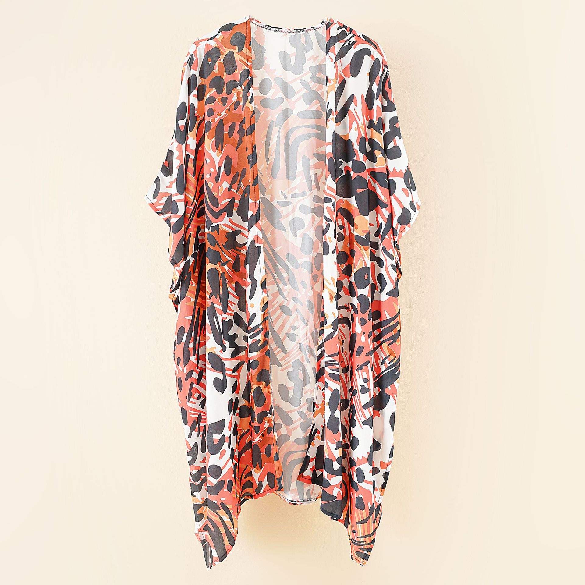 2021 estampado de leopardo estampado europeo y americano sin mangas moda verano estampado en stock blusa de ropa de protección solar multicolor para mujer