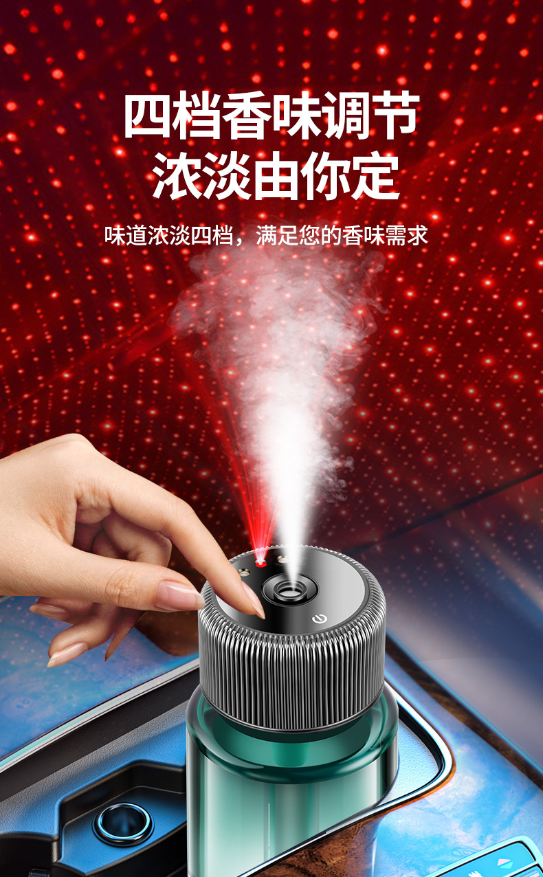 Car Aromatherapy Car Perfume Star Top Car Intelligent Incense Sprayer Spray Creative Decoration High-end Car Supplies