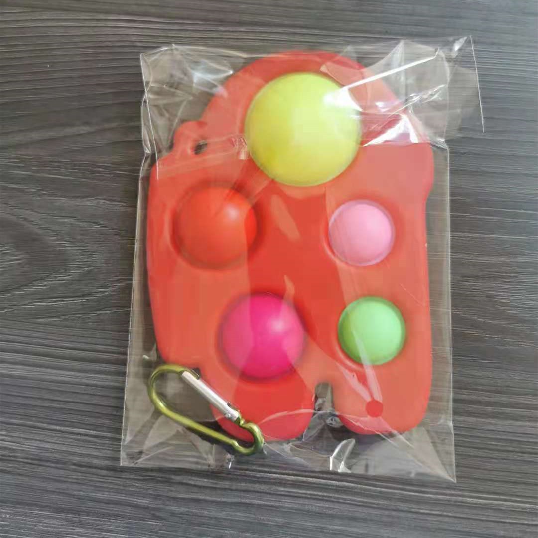 Dedo burbuja música ratón asesino pionero llavero descompresión juguete dedo prensa placa cinco dedo burbuja música fabricante en stock