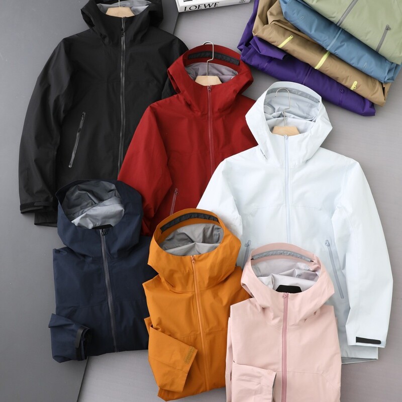 JK Home Waterproof Windproof Men's and Women's Hooded Single-Layer Jacket Jacket Three-Layer Adhesive Lightweight Mountaineering Outdoor Necessary