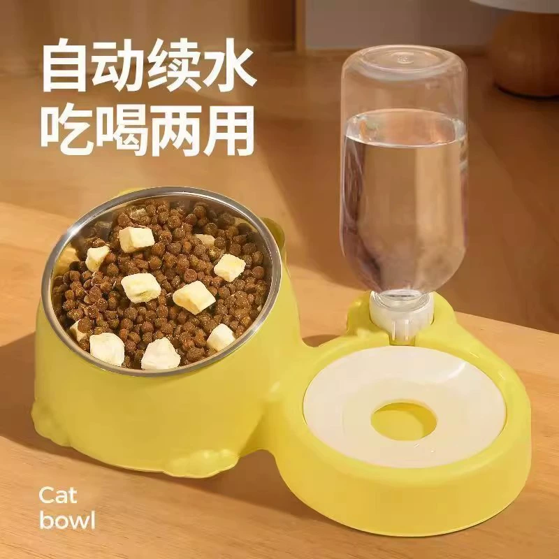 Домашние животные керамические двойные чаши для защиты шейного отдела позвоночника от опрокидывания