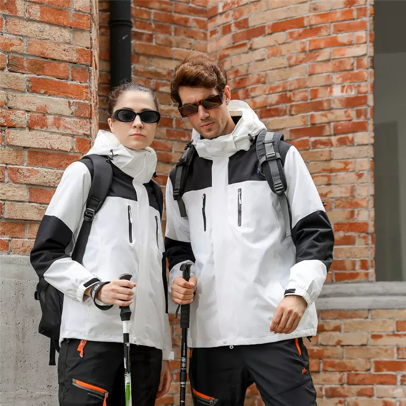 冬季冲锋衣男工作服男可以印logo物流企业工装加绒加厚外套情侣装