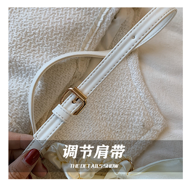 Fashion Solid Color Stone Grain Texture Pearl One-shoulder Messenger Tote Bag display picture 19