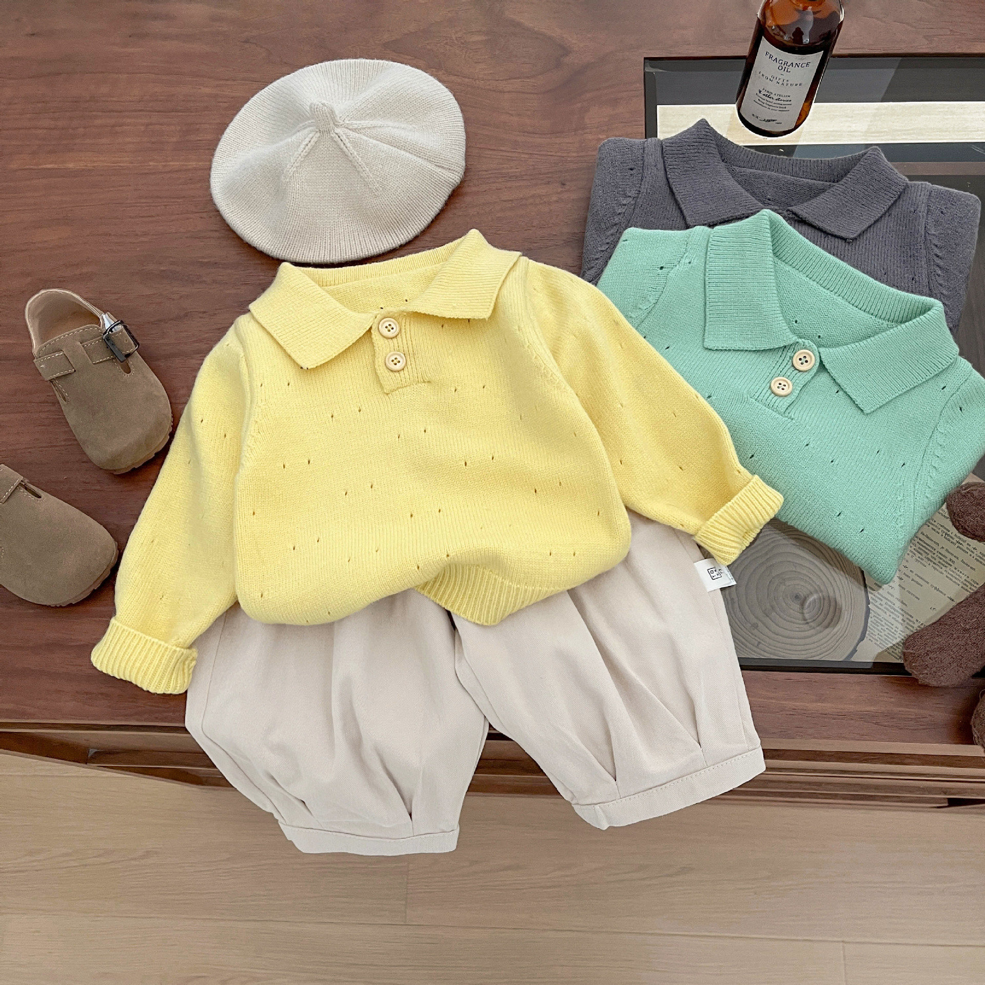 Spring children's thin knitted sweater