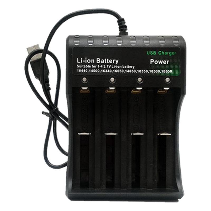 26650 18650Usb Single-Slot, Dual-Slot, Four-Slot Charger for Flashlights and Megaphones, Lithium Battery 4.2V Charger