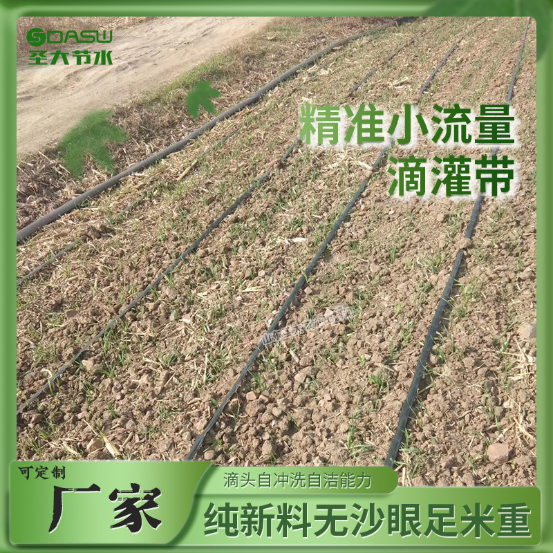 小流量滴灌帶優點 抗堵廠家生產麥田果園蔬菜農用灌溉黑色滴水帶