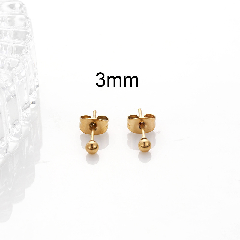 Geometric Pattern 316 Stainless Steel Geometric Simple Style Ear Studs For Unisex