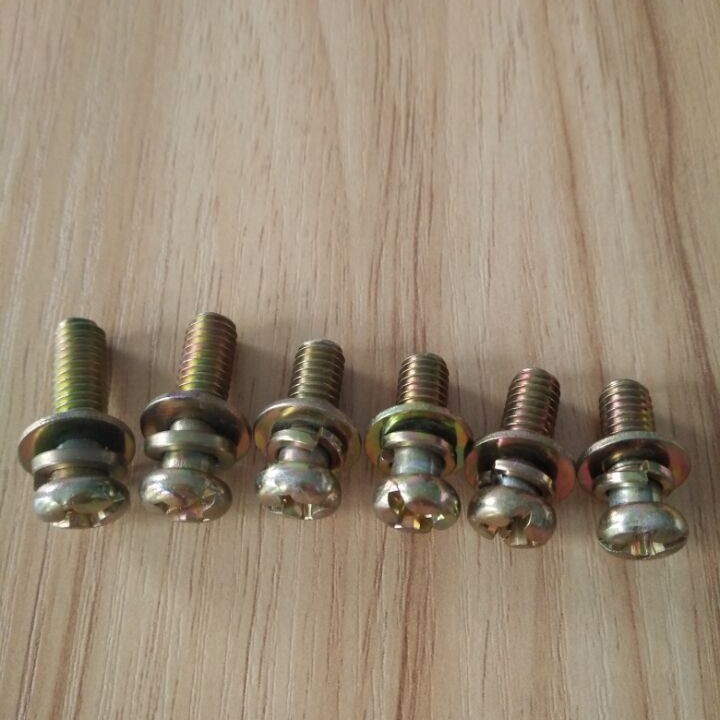 现货供应三组合螺丝 十一字盘头螺钉 半圆头螺丝 元机螺丝