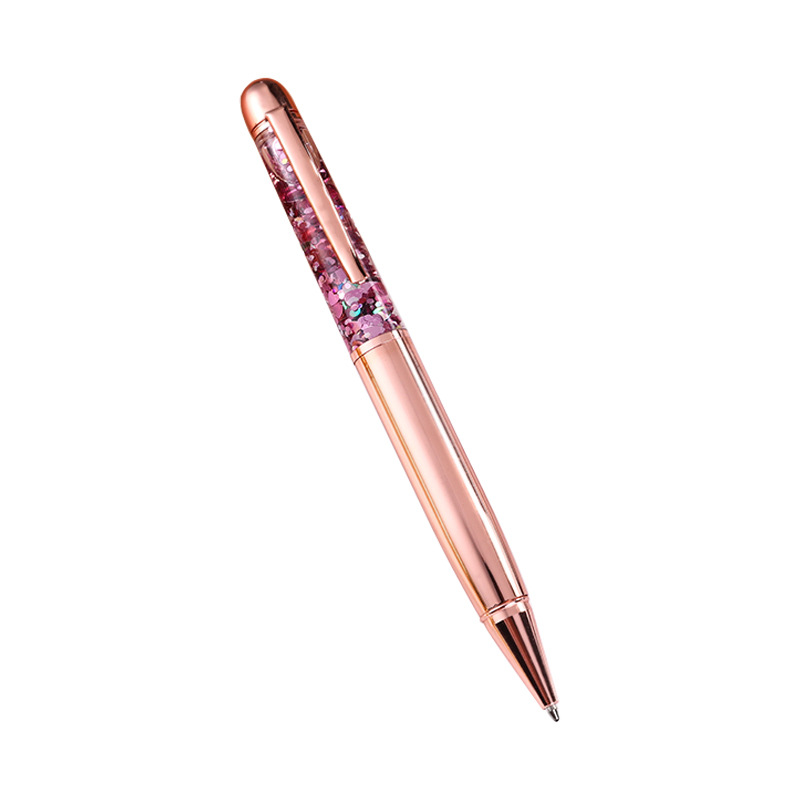 Suministro directo de fábrica pluma de cristal de aceite suspensión creativa bolígrafo Quicksand pluma metal regalo pluma publicidad pluma letras
