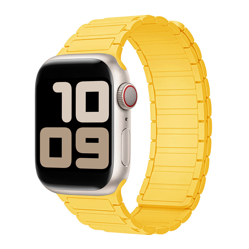 适用iwatch表带苹果S10S9手表带工字磁吸硅胶表带watch876543代SE|undefined
