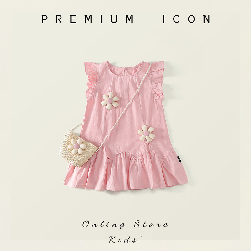 Girls Dress Summer 2025 New Fashionable Baby Girl Sleeveless Pink Children's Summer Princess Dress Girls Dress Summer 2025 New Fashionable Baby Girl Sleeveless Pink Children's Summer Princess Dress