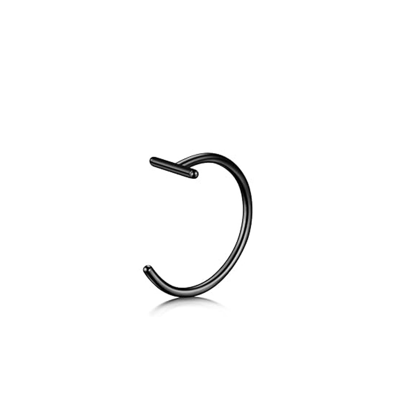 Nesepiercing i rustfritt stål med zirkonia tåler vann_voghion.com
