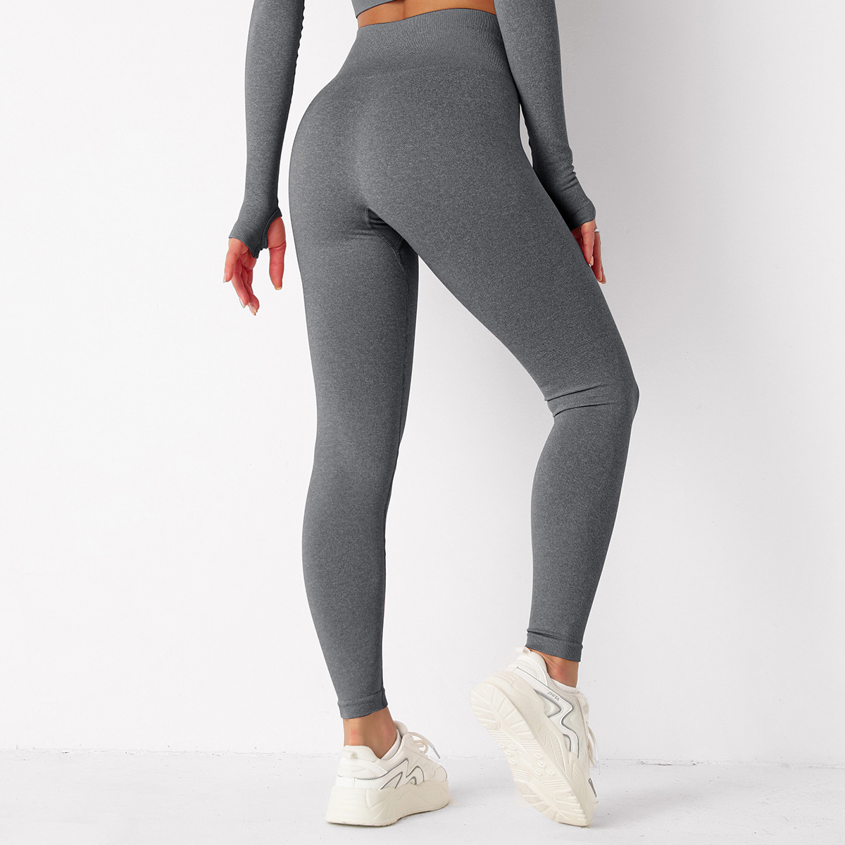 Solid Color High Waist Tight Yoga Leggings NSNS66949