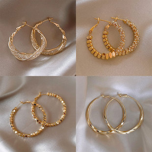 Silver needle light luxury high -level sensor ear ring niche design sense exaggerated earrings female fashion temperament earrings wholesale