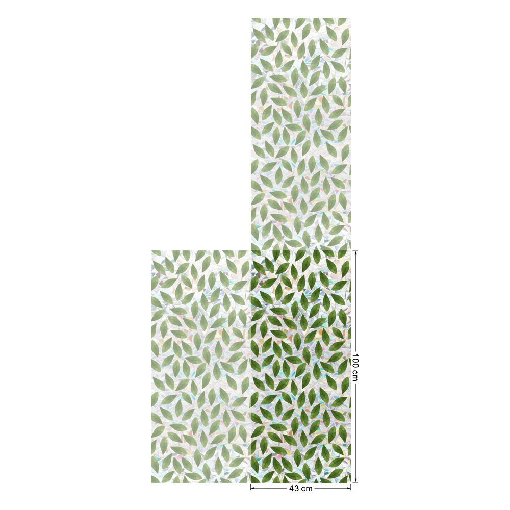 140g Weight Glass paster Home Textiles & Decor Type PVC Material Leaf Pattern Casual, Pastoral Style Casual Pastoral Leaf PVC Glass Paster Wall Art 124