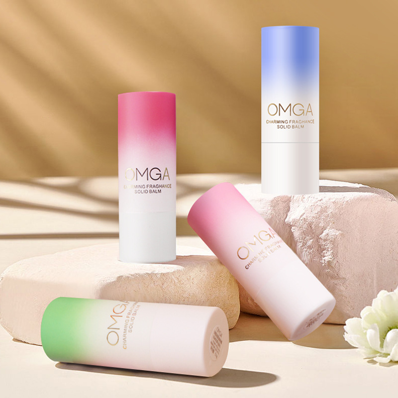 Perfume OMGA, bálsamo sólido romántico, perfumes duraderos, perfumes frescos naturales, perfumes sólidos refrescantes, no pegajosos.