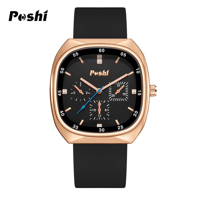 POSHI moda elegante reloj banda de silicona reloj de cuarzo reloj de mujer TikTok en vivo popular impermeable reloj de mujer