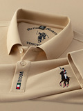 Хлопковый лонгслив, демисезонная осенняя элитная футболка polo, 100% хлопок