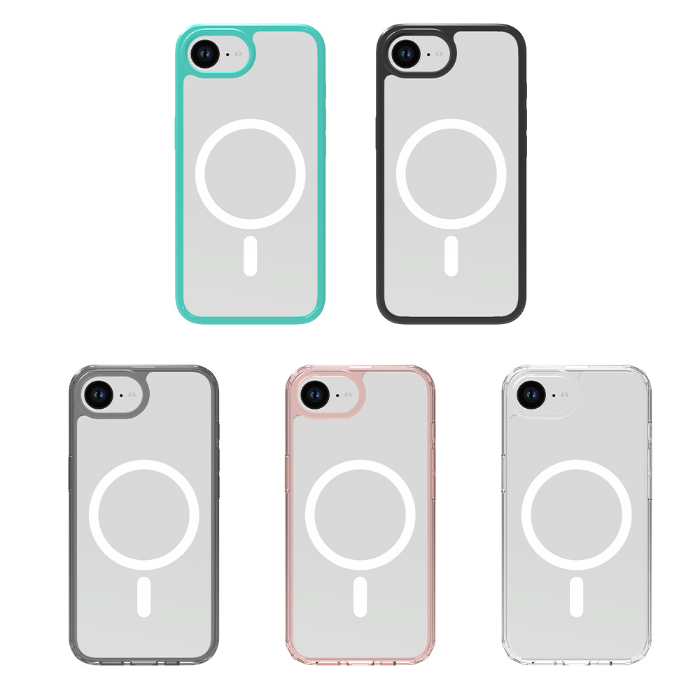 Aplicable para iphone16E acrílico 2 - en - 1 caja de teléfono móvil anti-caída cubierta de succión magnética transparente anti-racaña