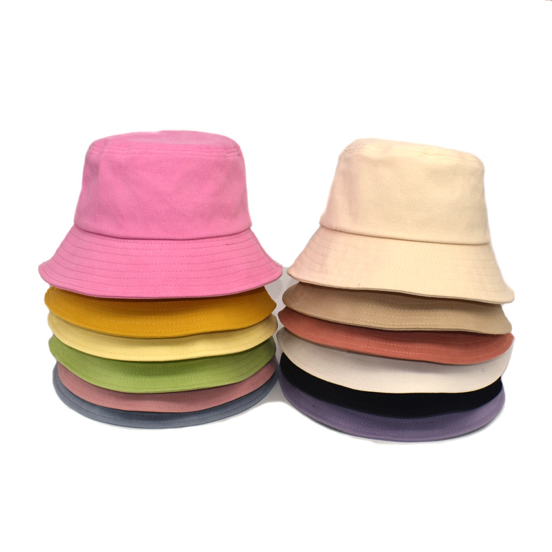 Unisex Casual Solid Color Flat Eaves Bucket Hat display picture 1