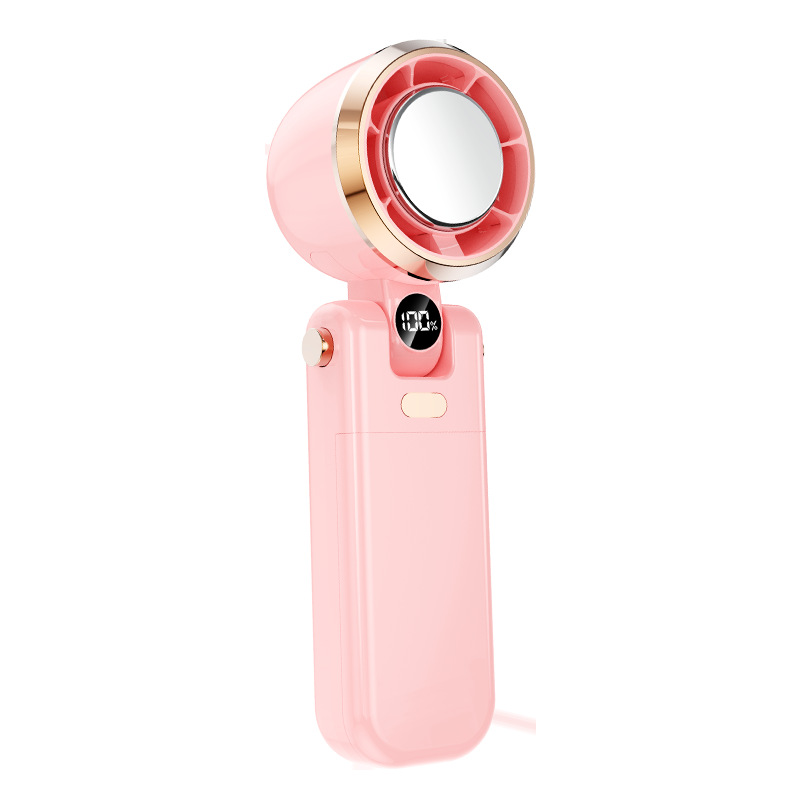 2025 ventilador de mano de hielo de oficina al aire libre portátil USB refrigeración digital de alta velocidad violenta turbina pequeño ventilador