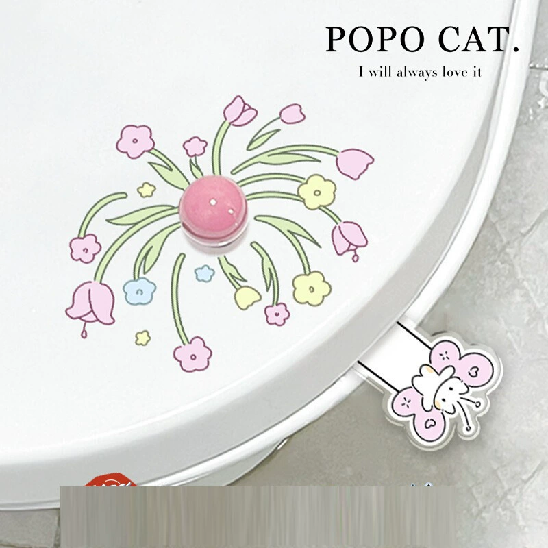 Весенний букет, креативный подъемник для крышки унитаза, без грязных рук, ручка для унитаза, откидная крышка, подъемник для унитаза, подъемник для крышки унитаза