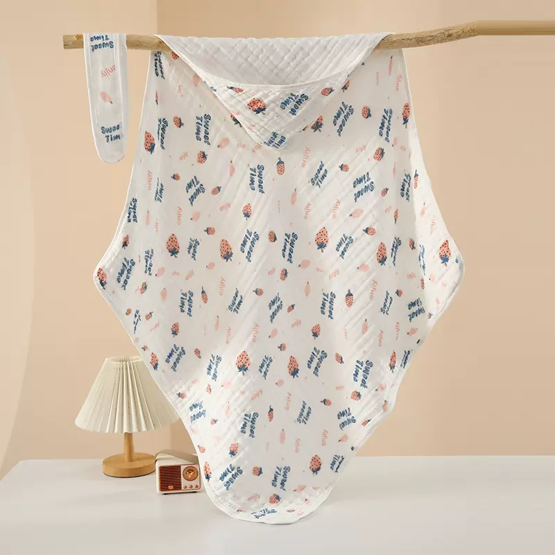 新生儿包被初生婴儿纱布抱被春夏季透气包单宝宝襁褓裹巾产房包巾
