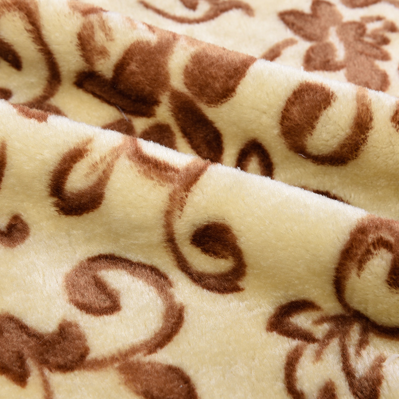 现货狗窝猫爬架鞋材布料经编涤纶割圈绒平剪毛豹点印花毛绒面料