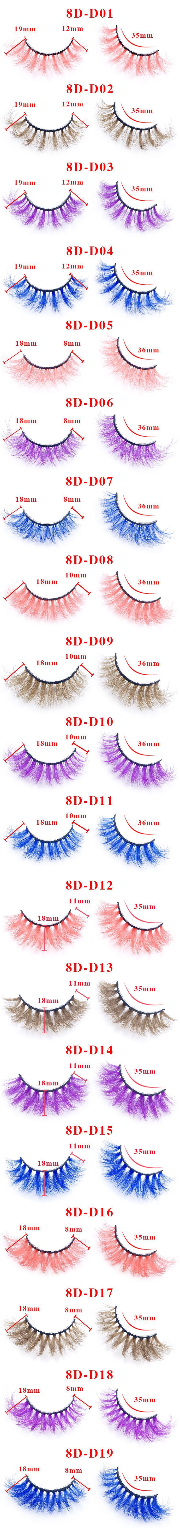 New Full Color 18mm Fluffy Multi-layer Three-dimensional False Eyelashes display picture 1
