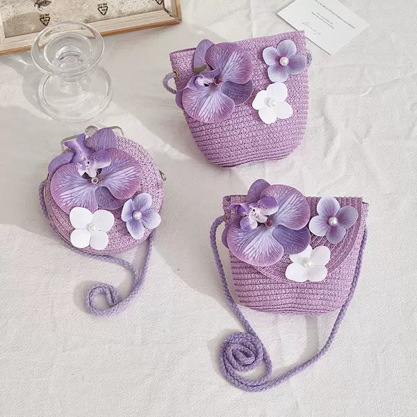 Phalaenopsis Flower Bag for Girls, Cute Summer Children's Small Crossbody Bag, Mini New Fashionable Girls' Bag, Direct from Manufacturer