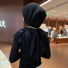 新しいアマゾンの高品質の網の糸のツバメの尾の金の頭巾の女性の高級感のガーゼの頭巾のセットのメーカーはW054を卸売りします。