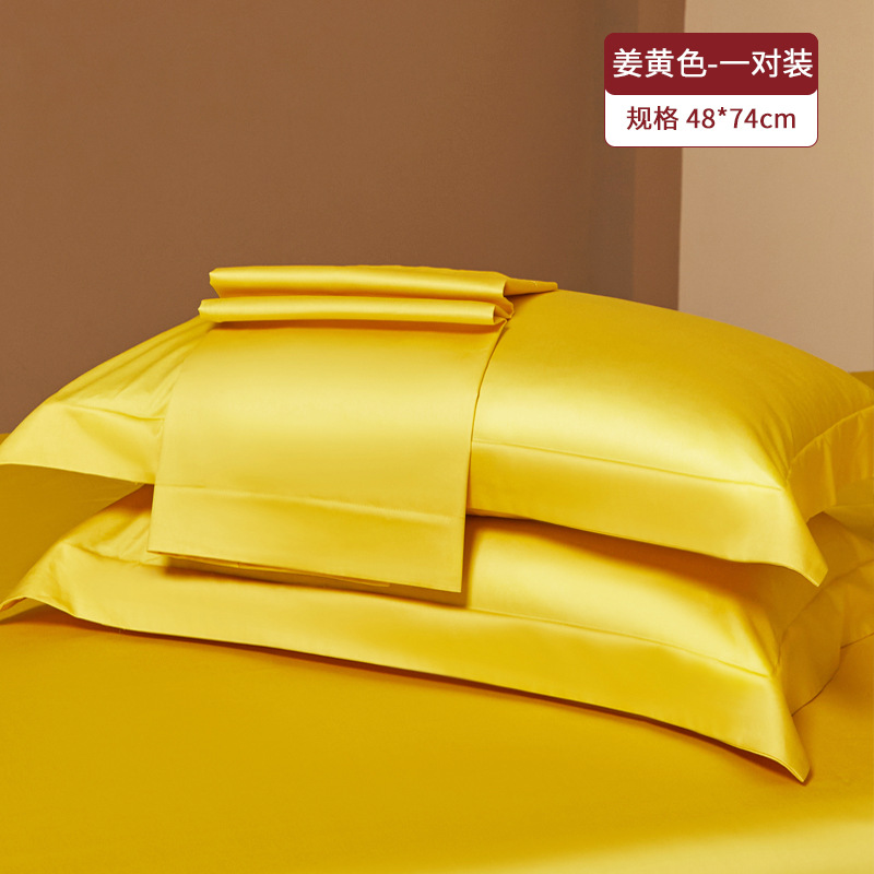 Un par de fundas de almohada de algodón de fibra larga 100 juego de almohadas de color sólido para el hogar 2025 nuevo algodón de algodón de alta calidad simple 2