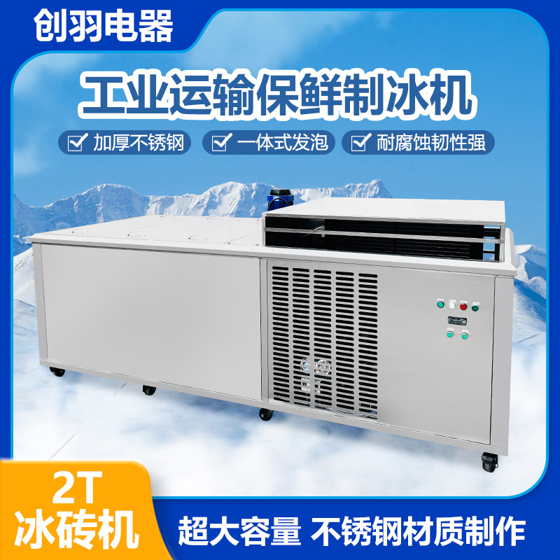 厂家直销湛江海边渔业冰鲜制冰机 水果蔬菜冰块机 冰砖机设备