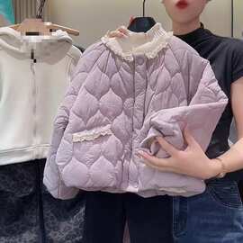 女童棉服秋冬款2025新款洋气童装小女孩休闲绗棉外套儿童棉衣潮流