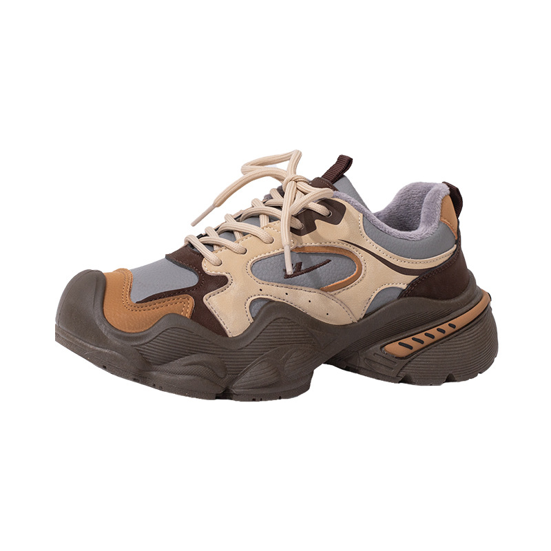 Zapatos retro retro de colores de invierno con zapatos de algodón para mujeres simples al aire libre zapatos cálidos