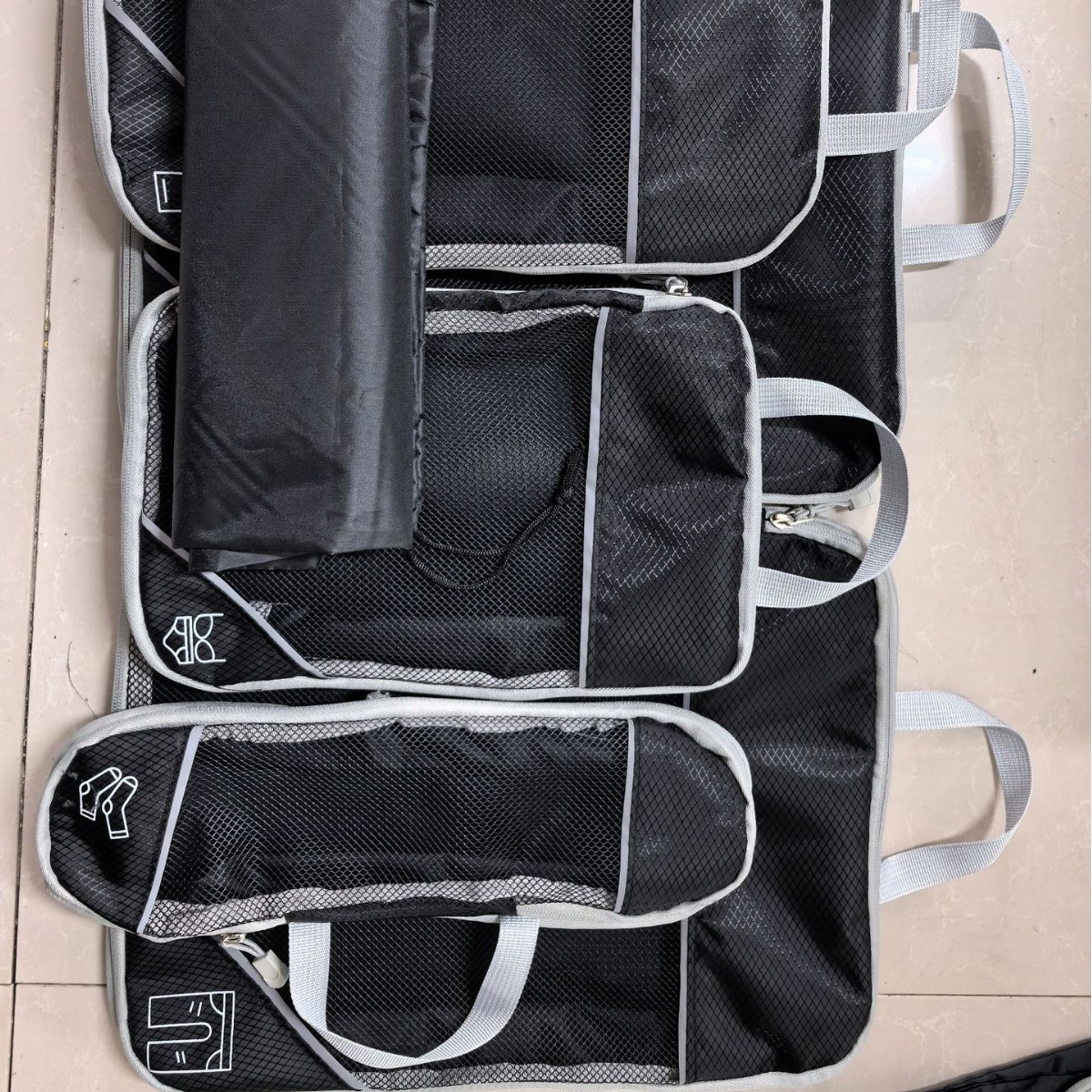 Amazon Travel Mesh Six-Piece Set Large-Capacity Clothing Storage Bag Can Be Compressed and Expanded for Travel Storage