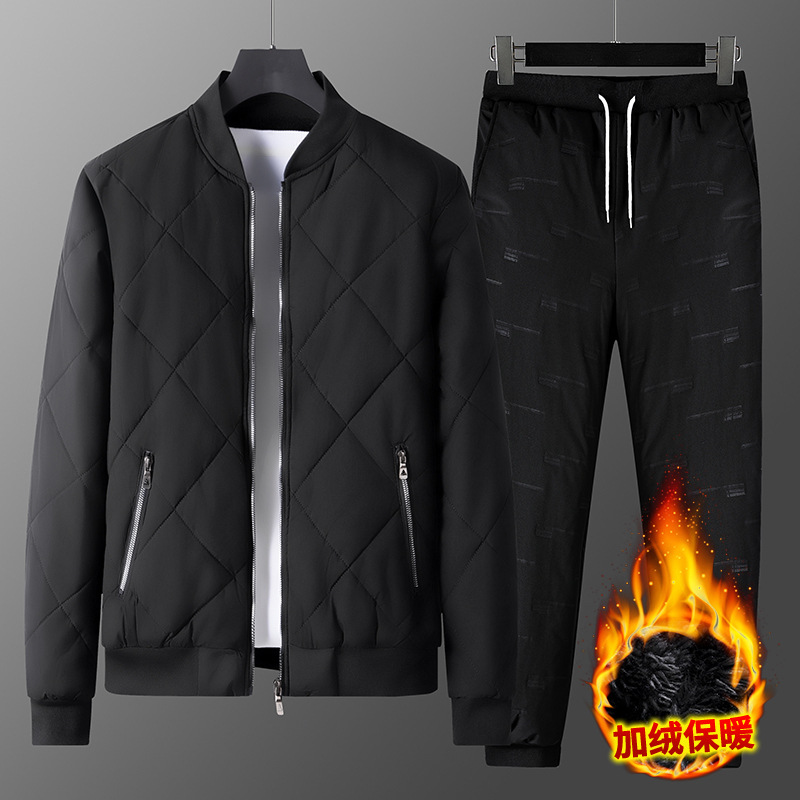 Invierno cordero chaqueta de algodón hombre chaqueta de algodón calentamiento de algodón grueso chaqueta de algodón pantalones de algodón