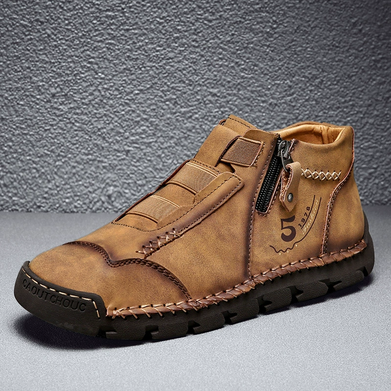 2025 новая мужская повседневная обувь корейская версия модной кожаной обуви мужская дышащая высокая помощь на открытом воздухе мужская обувь внешняя торговля