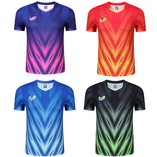 New Table Tennis Clothing Short-Sleeved Men's and Women's Quick-Drying Competition Sportswear Kidsren's Student Table Tennis Training Clothing 21094