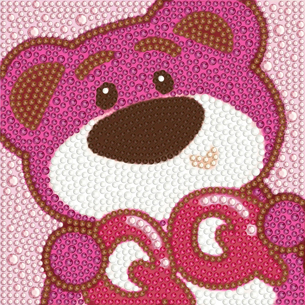 Даймонд-пейнтинг (Sanrio) Kuromi и смешанные мультфильмы, 17×17 см, полный страз DIY набор, детское рукоделие