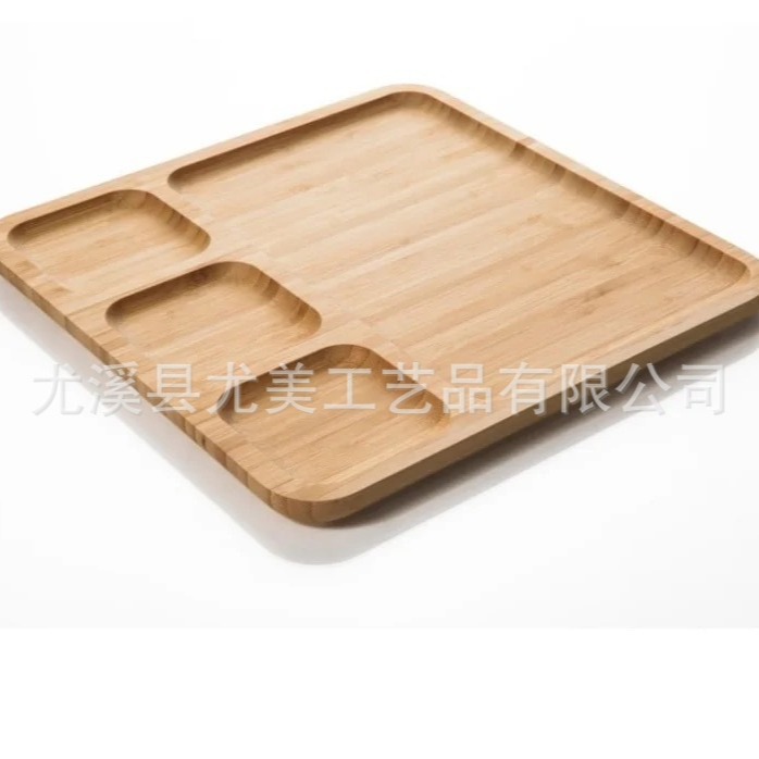 Bandeja de hotel de bambú hogar plato de aperitivos Placa de barbacoa plato de ensalada vajilla japonesa bandeja de té plato de fruta