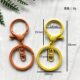 Metal color paint eight-character lobster clasp three-piece set key chain key ring diy jewelry pendant material accessories