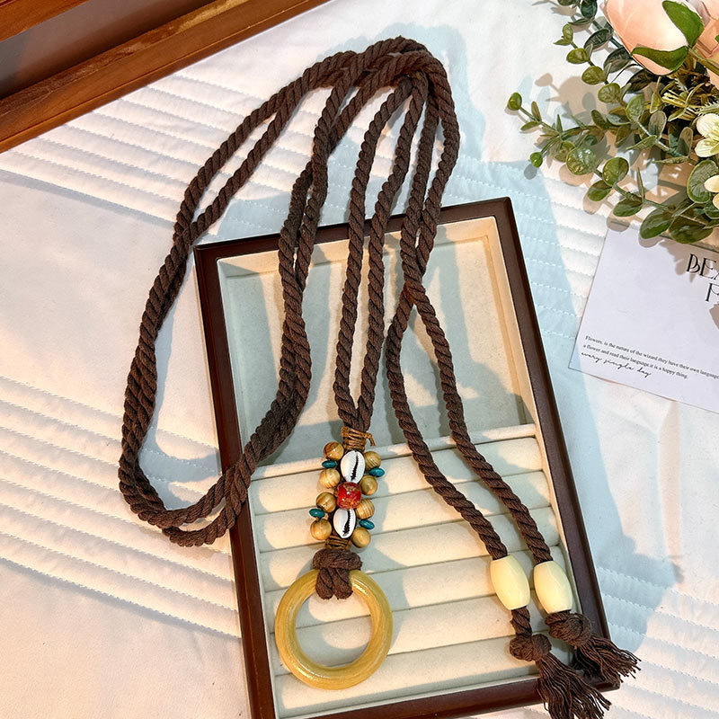 Cuerda de la cintura popular Bohemia tejida cuerda de cáñamo cadena de la cintura cinturón delgado vestido del todo-fósforo de las mujeres joyería transfronteriza al por mayor