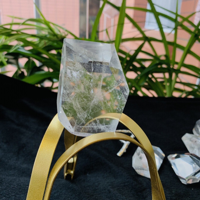 白水晶随型原石打磨大小颗粒把玩石天然水晶摆件 图 3