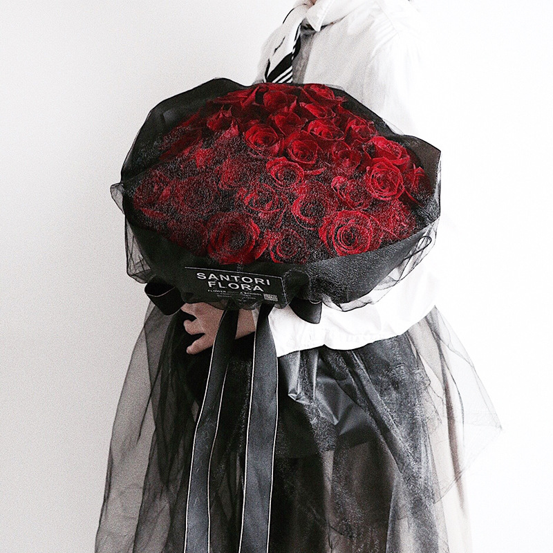 水晶纱雪纱黑纱纱幔花艺纱网软纱韩式包花网纱花束包装材料鲜花